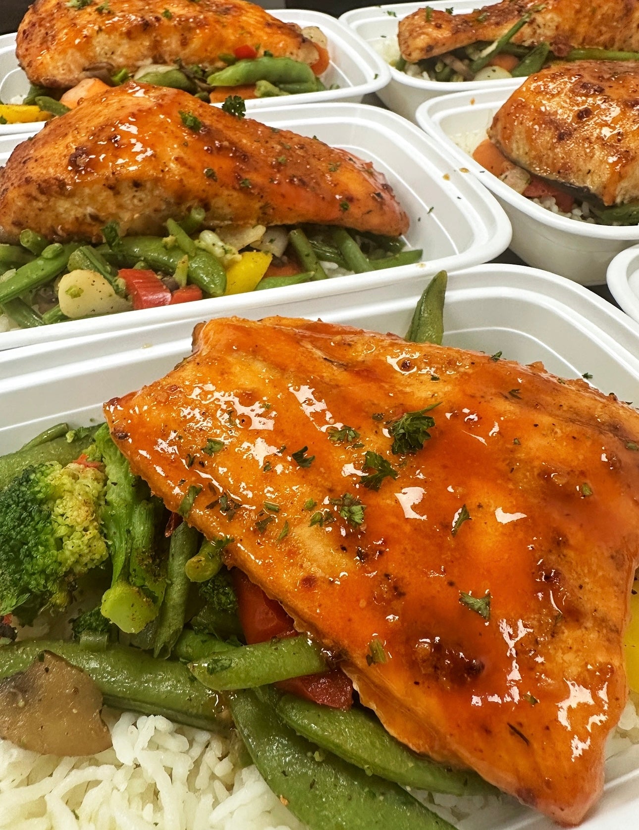 Hot Honey Salmon Bowl