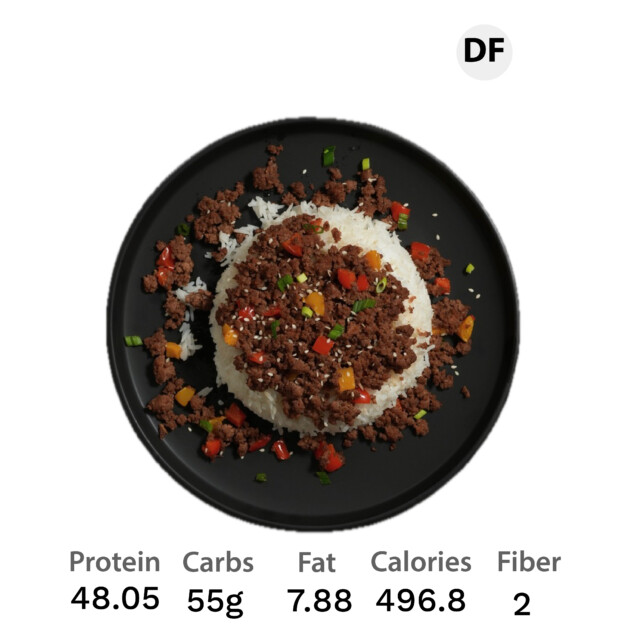 Asian Fusion Ground Beef Bowl